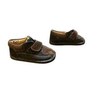 Baby Boy Size 7 See Kai Run Brown Leather Slip-On Walker Shoes